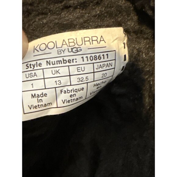 KOOLABURRA By UGG Andrah 1108611 YOUTH Women’s Boots Size 1 Fleece Lined BLACK - Picture 7 of 11